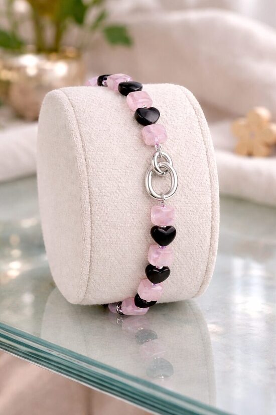 Dabīgo pērļu rokassprādze "Rozīte"