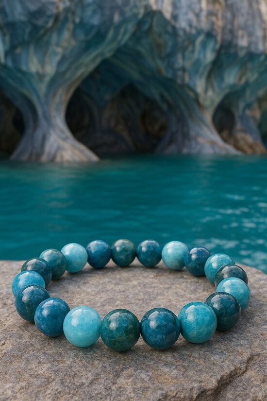 Dabīgo pērļu rokassprādze "Zilais Marmora kanjons (Marble Caves), Čīle"