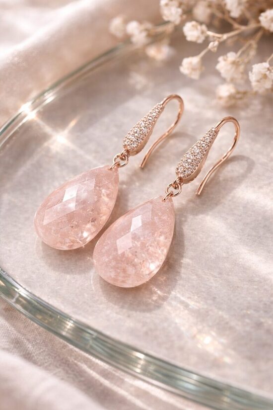 Ķiršu kvarca piliena auskari