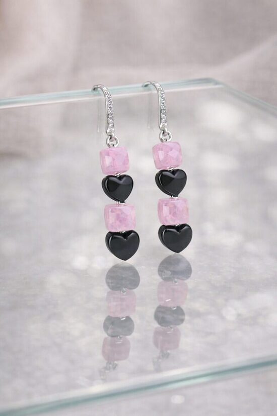 Dabīgo pērļu auskari "Rozīte"